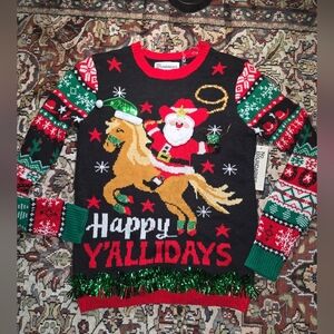 No Boundaries Black and Red Sweater